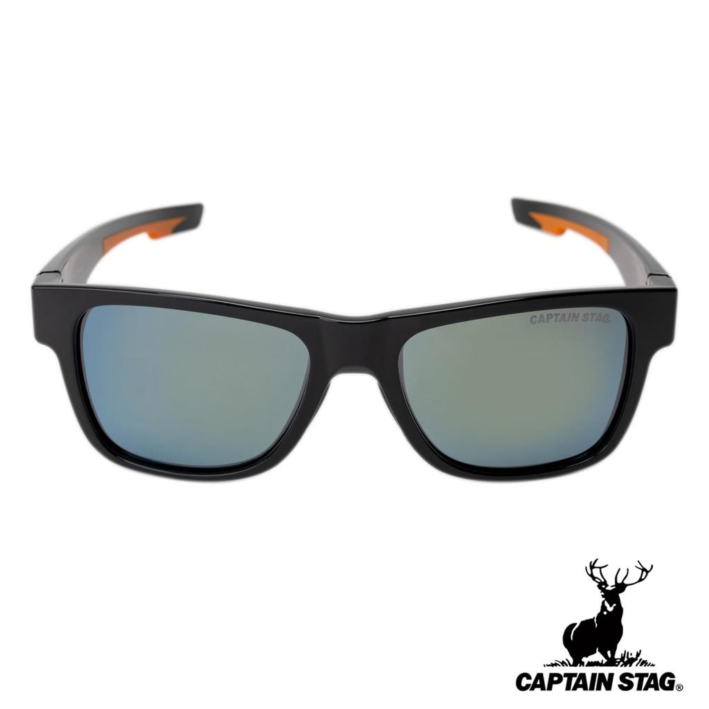 [Captain Stag] Men's Sunglasses with Case, UV400 Protection, Polarized, Lightweight, Polycarbonate, Stylish, for Driving, Sports, Golf, Baseball,