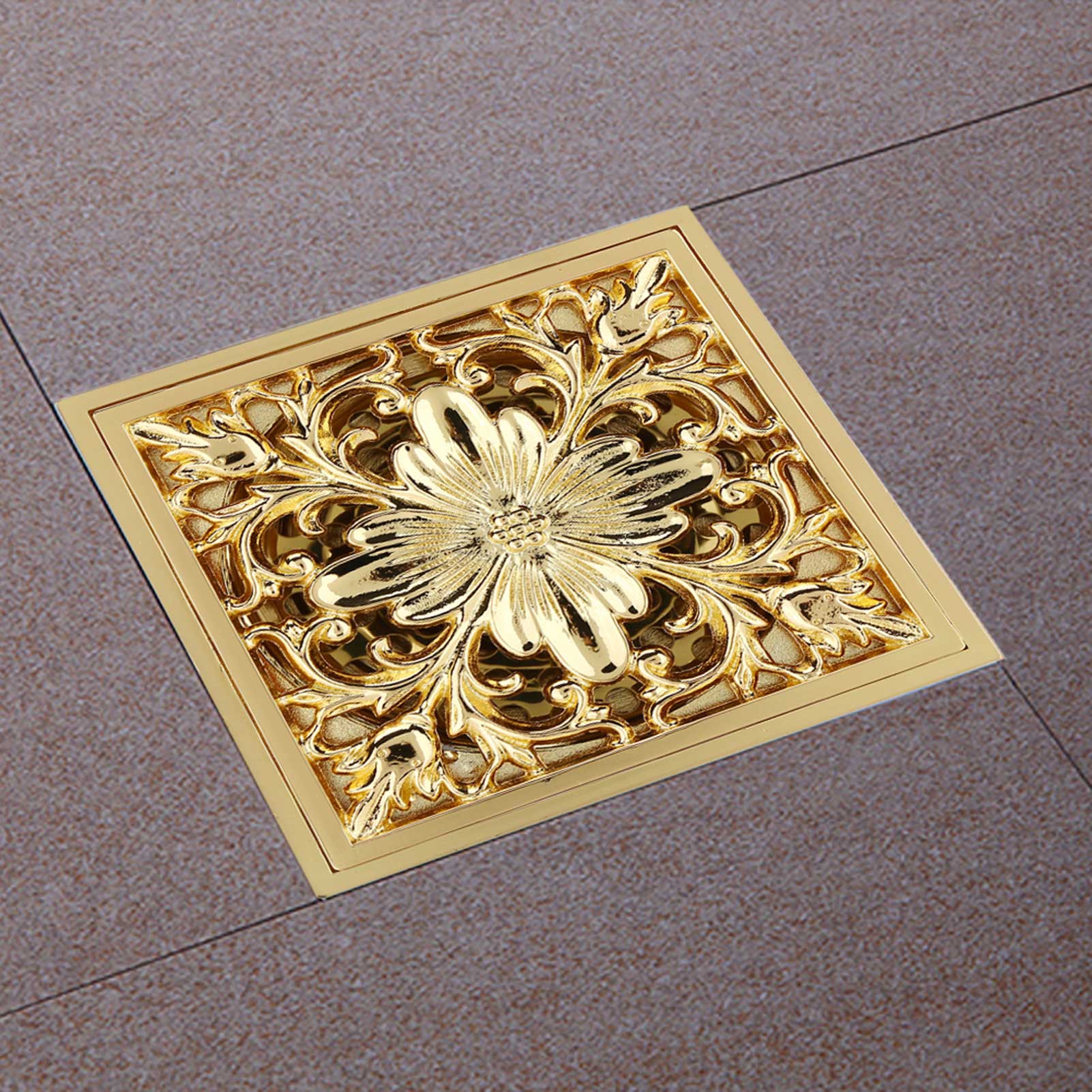 

Антикварний латунний квадратний підлоговий злив з сіткою, дренаж для ванної кімнати та туалету, аксесуари для чистоти