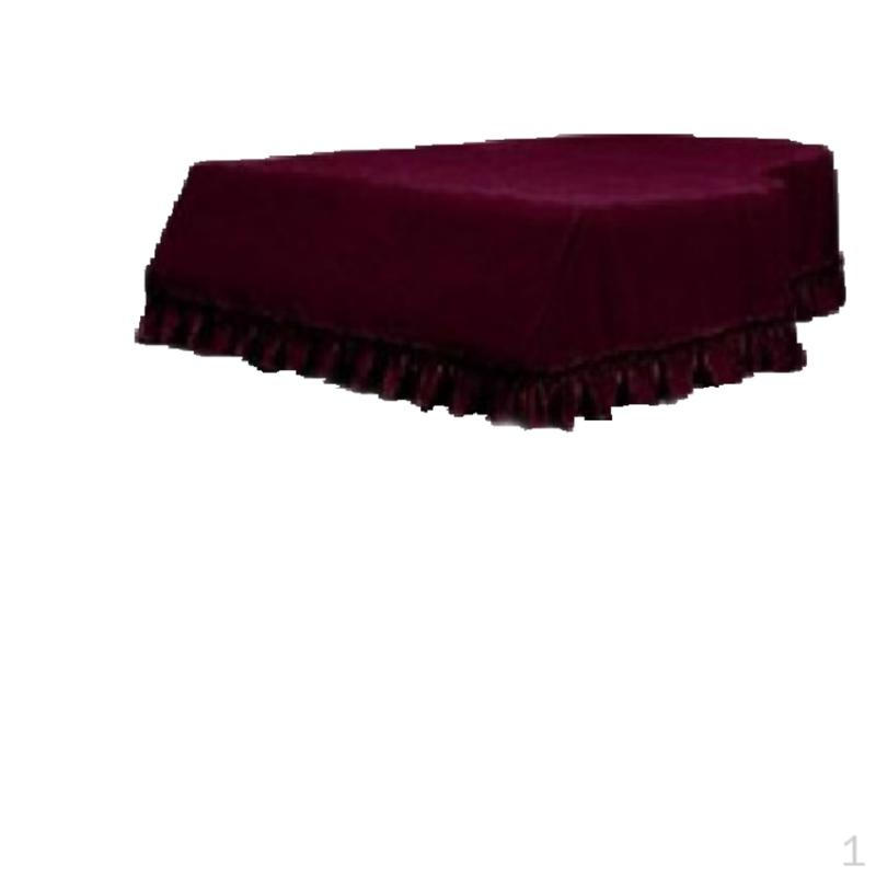 3 Colors Choice Dustproof Piano Cloth Cover Velvet Bordered Grand Dust Protective 61x57