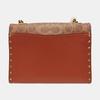[Gebraucht] Parker 18 Nieten Kamelienblüten-Ketten-Klappen-Umhängetasche Beschichtetes Canvas und Kalbsleder Crossbody-Tasche Klein - Ausgezeichnet #1AFG3DM