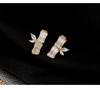 Banyan Tree S925 Silver Bamboo & Cat's Eye Stone Earrings for Women - Small Ancient Chinese Palace Style Design