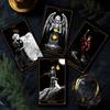 New Skull Black Tarot Deck 78 Cards Gothic Divination Oracle Dark Mystery Rider Waite Spiritual Guidance English Spanish Russian