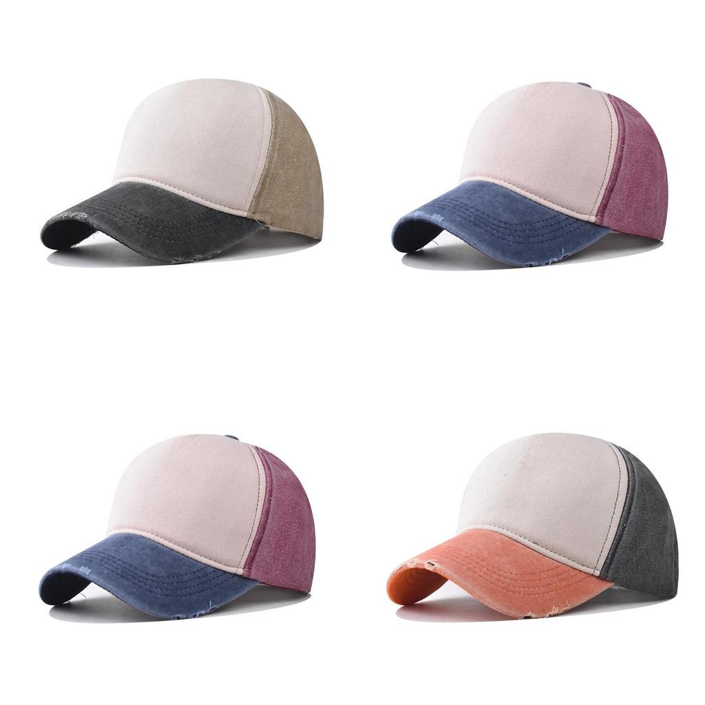 Cotton Washable Baseball Cap With Curved Brim For Men And Women Summer Sun Protection