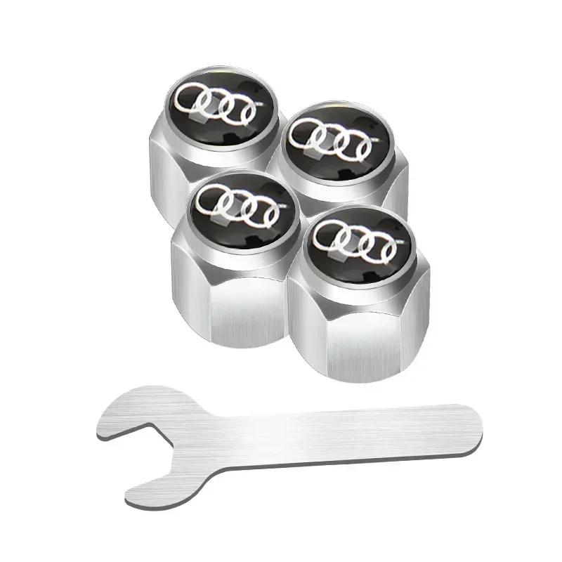 2026 Alloy Car Wheel Tire Valve Stem Caps Covers For S1 Sline R8 B6 Quattro TT A4 A5 A6 A3 A1 A7 S6 S8 S4 S2 RS3 RS5 Q3 Q5 Q7 2x