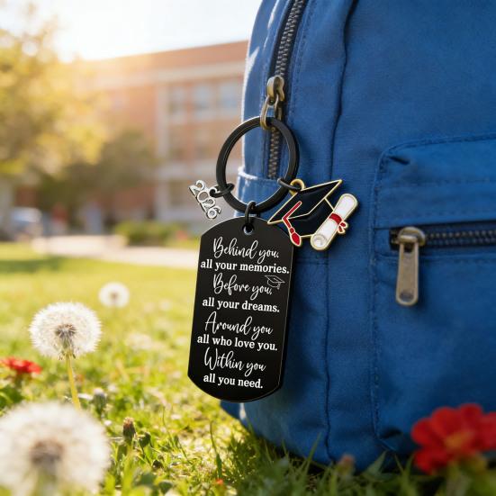Abschlussjahrgang 2026 Schlüsselanhänger Anhänger High School College Absolventen Bedeutungsvoller Abschluss Schlüsselanhänger