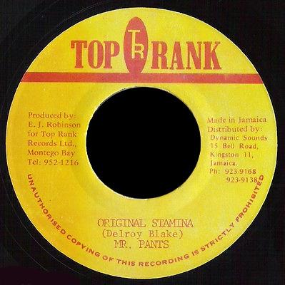 

7inch Record MR. PANTS - Original Stamina NONE Top Rank Jamaica Reggae, Ska & Dub Used