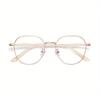 5PCS Ladies' retro oversized oval frame glasses with simple design suitable for daily and special occasions