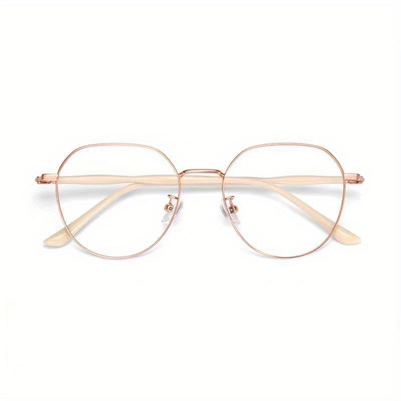 5PCS Ladies' retro oversized oval frame glasses with simple design suitable for daily and special occasions