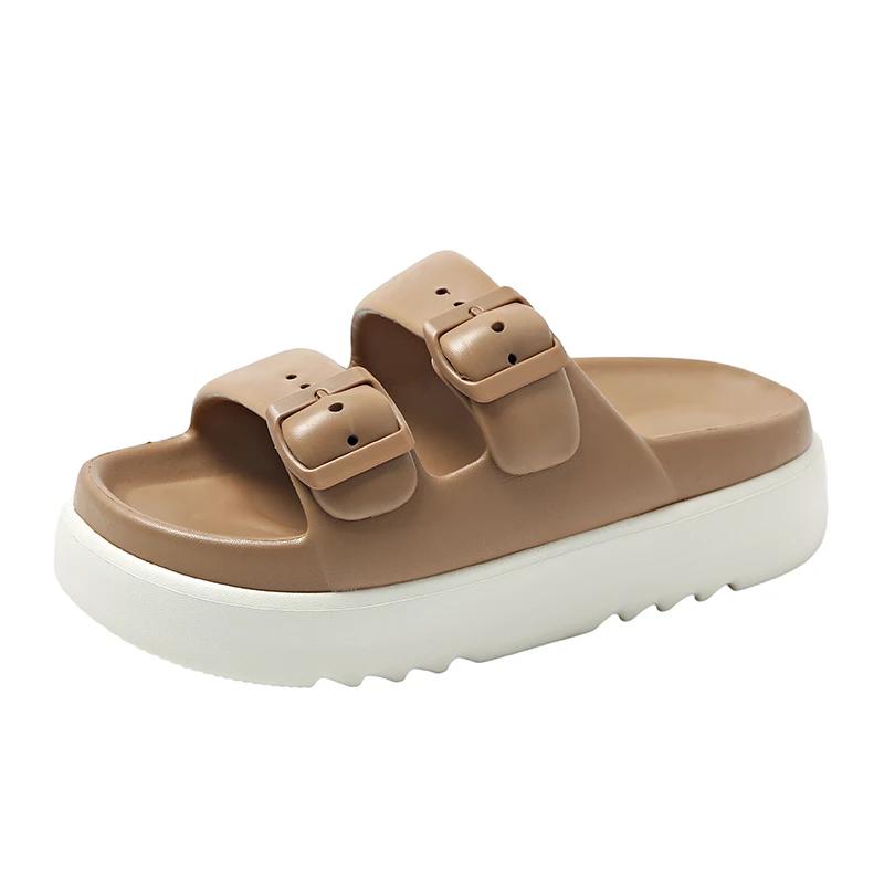 

Модные женские легкие тапочки Летние пляжные туфли на платформе EVA с мягкой подошвой для женщин Сандалии Удобные женские сандалии Тапочки 37-38 коричневый