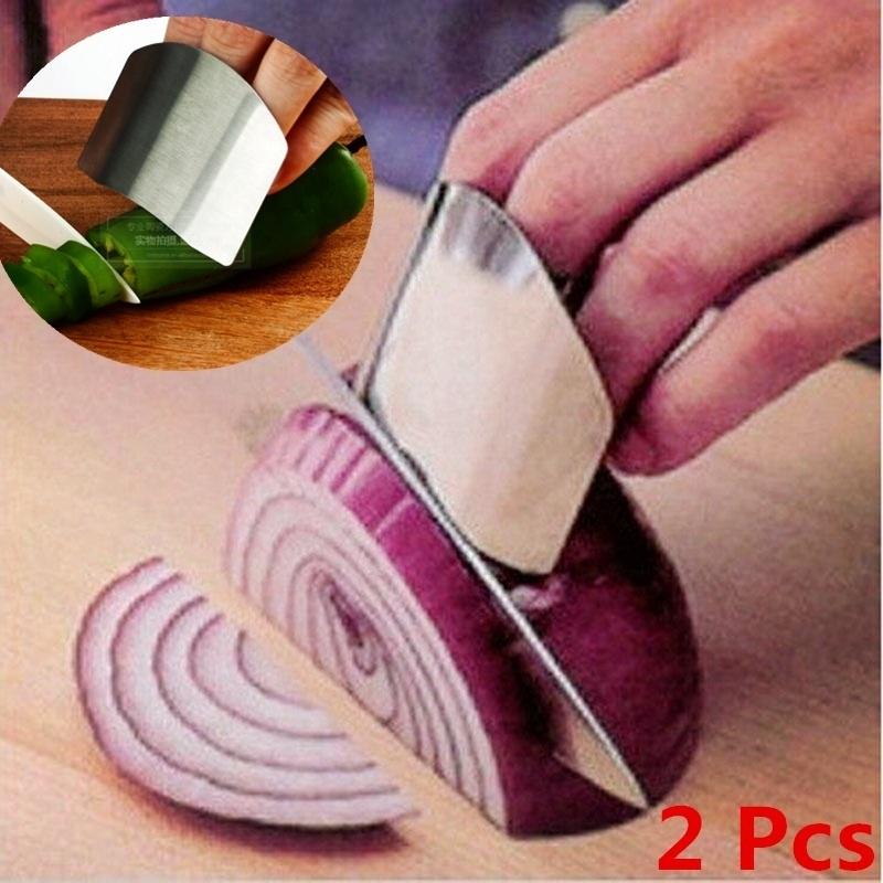 Нержавеющая сталь, защита для пальцев, защита для рук, безопасный нож для нарезки, кухонный инструмент, защита для ножа 1pcs