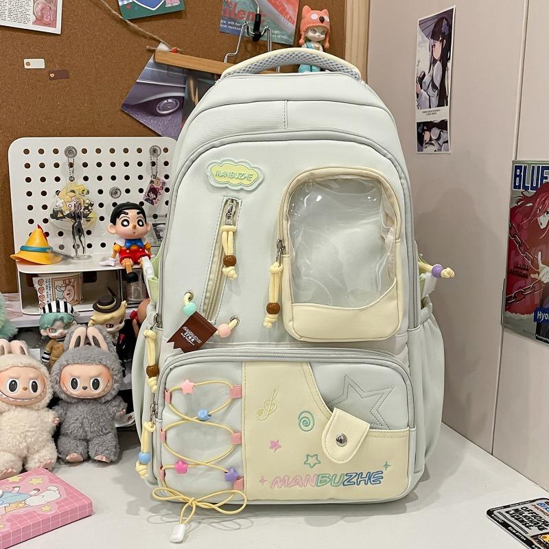 New High-value Fresh and Sweet Dopamine Transparent Bar High School Students Large-capacity Backpack
