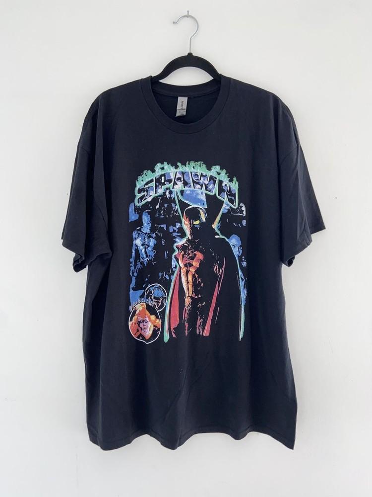 Vtg 2 sided Spawn Movie black tee shirt double sided tee QT1951 Unisex T-Shirt XL