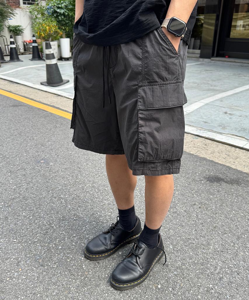 INTEMPOMOOD Tactical Banding Cargo Shorts_Charcoal