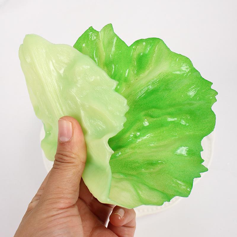 Artificial Lettuce Leaf Model - Realistic Faux Cabbage Prop for Photography and Farmhouse Decoration