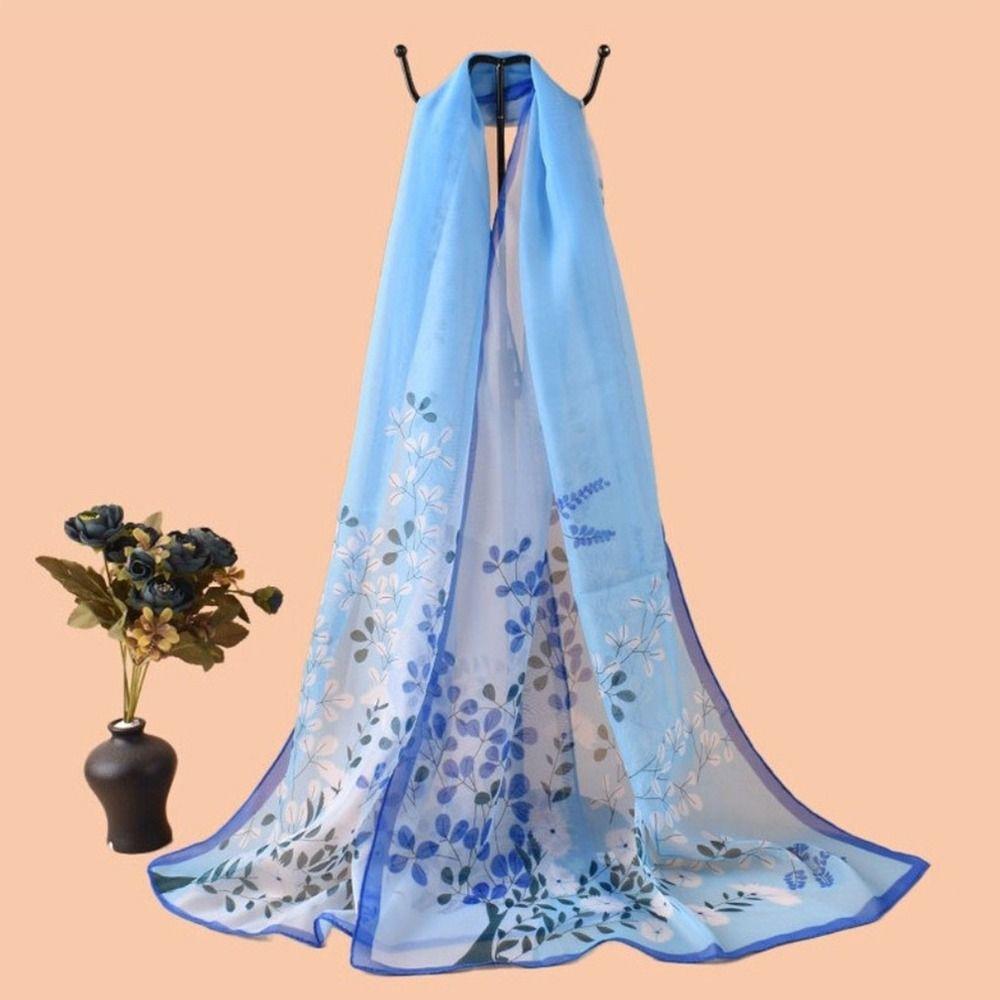 Thin Sunscreen Shawl Long Female Wrap Shawls Elegant Chiffon Scarf  Women's Fashion
