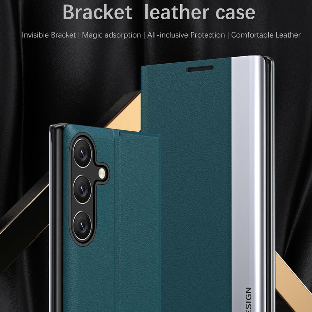 For Samsung Galaxy A25 5G (Global) (161.0x76.5x8.3mm) Case Drop-proof PC Shell+Leather Stand Phone Cover