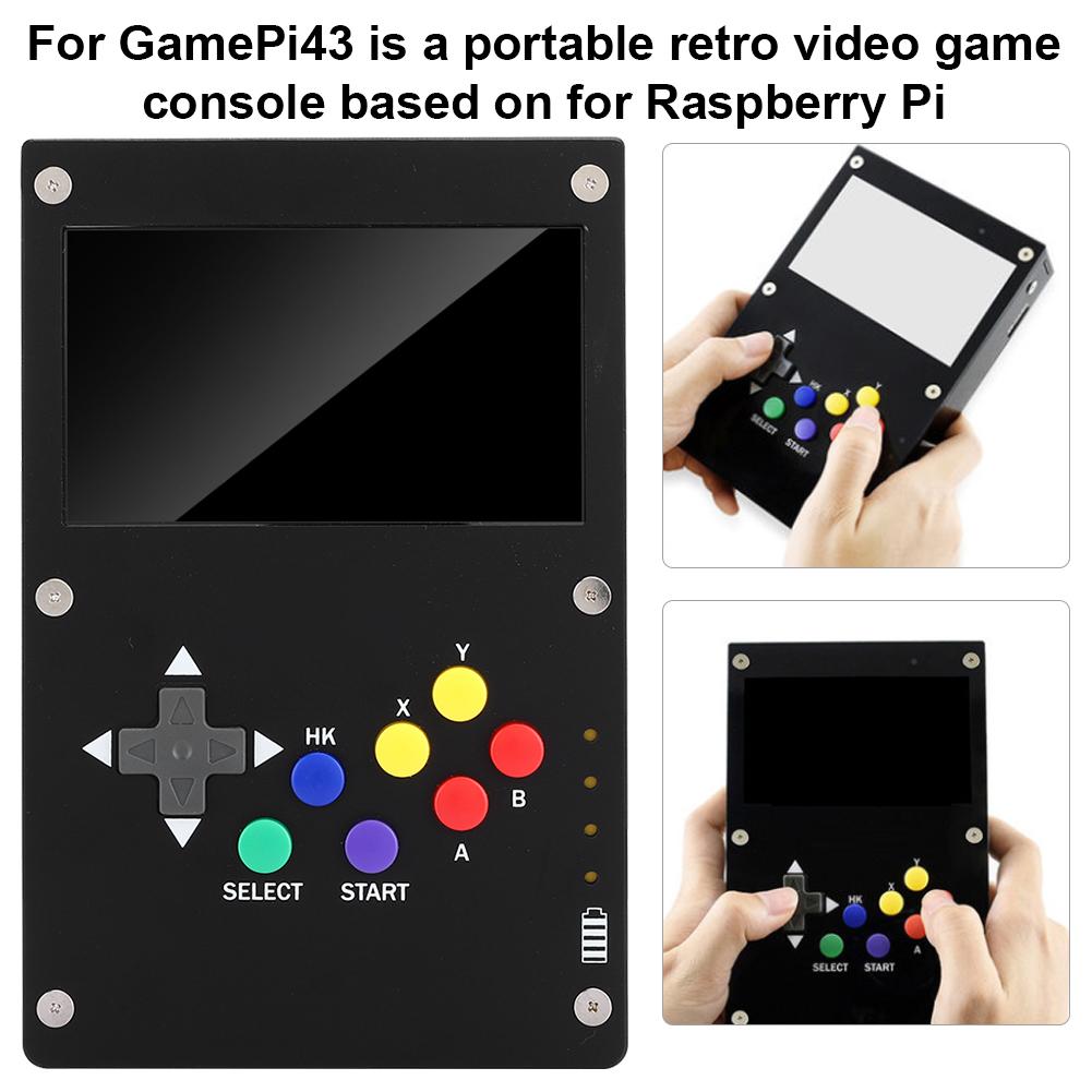 Protable Video Game Console 4.3B for Raspberry Pi 4.3in IPS Display Without 3B