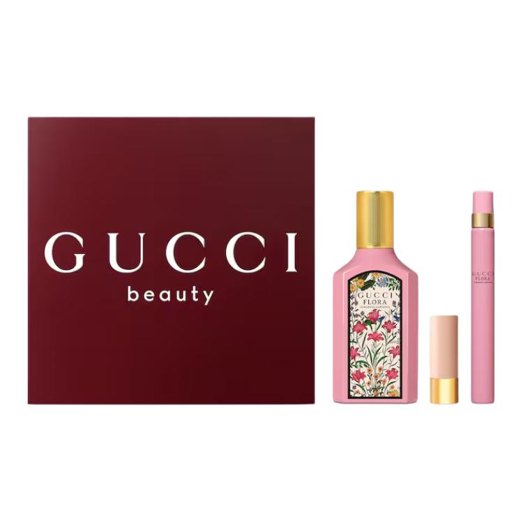 Gucci Flora Gorgeous Gardenia Eau De Parfum With Lipstick Set 50ml+10ml+#208 1g Perfume 50ml+10ml+ Lipstick #208 1g