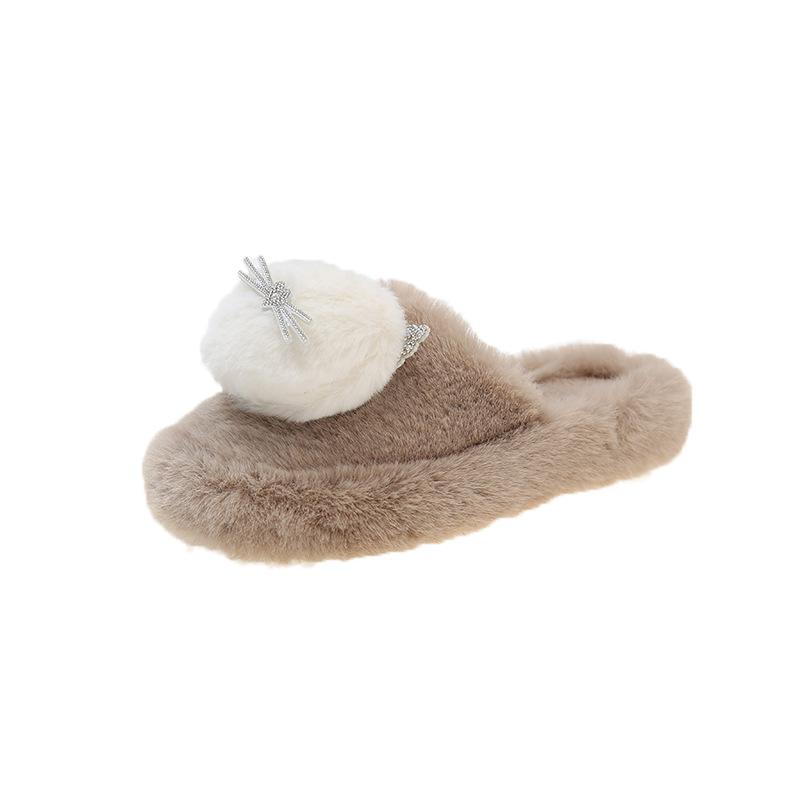 

Baotou cotton slippers women s 2025 autumn and winter fashion outer wear cat flat bottom indoor household cute Internet celebrity Mao Mao drag 42