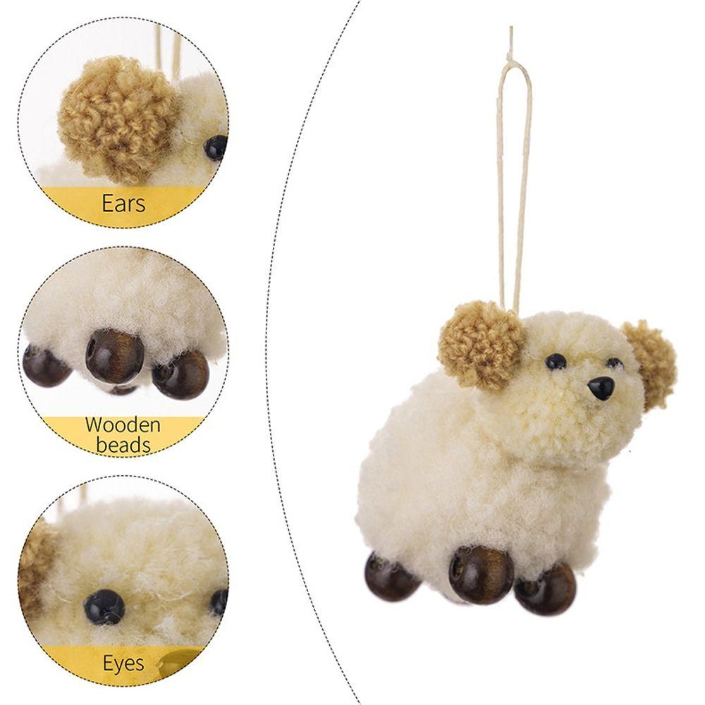 2pcs Cute Plush Puppy Pendant White Christmas Tree Decoration  Home Xmas Decoration