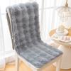 Plush 3D Three-dimensional Bubble Connected Chair Cushion Solid Wood Dining Chair Cover with Anti Slip Seat Backrest Integrated Warm Thick Chair Cover