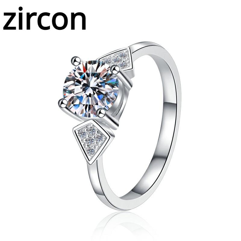 

D цвет 1 карат муассанит женское кольцо пара обручальное кольцо ювелирные изделия стерлингового серебра 925 пробы обручальное кольцо с бриллиантом обручальное кольцо подарок для подруги 20