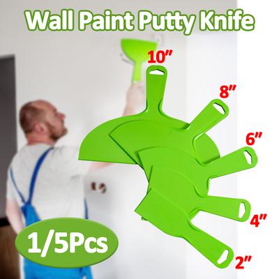 1/5Pcs Plastic Putty Knife Drywall Smooth Trowel Brush Wall Paint Finishing Putty Scraper Spatula Building Wall Material Tools