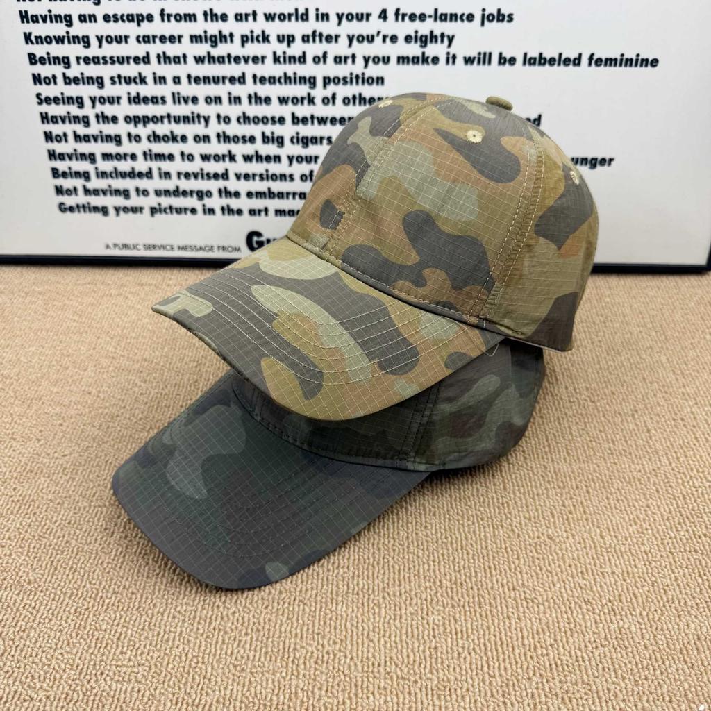 Camouflage quick-drying baseball cap men's and women's new outdoor mountaineering visor breathable sunscreen sports cap
