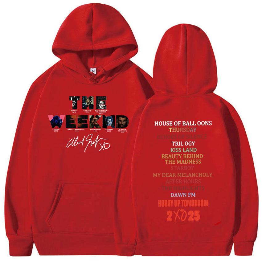 Limitiert The Weeknd Beeil dich Morgen Album 2025 Merch Hoodie Herren Hip Hop Rap Lockere Kleidung Sweatshirt Lässig Übergroßer Kapuzenpullover