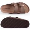 fashion Shevalues New Fashion Men's Leather Clogs Slippers Classic Cork Slippers Women Clogs Mules Outdoor Beach Sandals Casual Slides