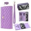 BKS-002 For iPhone 17 Pro Max Wallet Case PU Leather Stand Phone Cover with Shoulder Strap