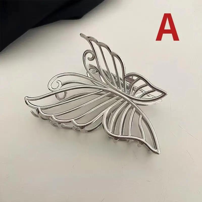 Bling Rhinestone Butterfly Hair Claw Clips Women Elegant Pearl Crab Barrette Headwear Ponytail Clip Fashion Jewelry Accessory