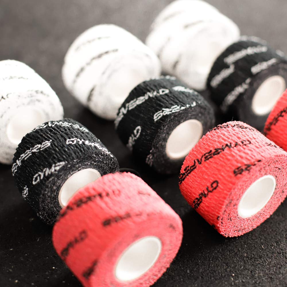 Gymreapers Weightlifting Adhesive Thumb Elastic Athletic Tape for Grip Olympic Cross Hook 3 Red Tape, & Protection, Lifting, Training, Powerlifting,