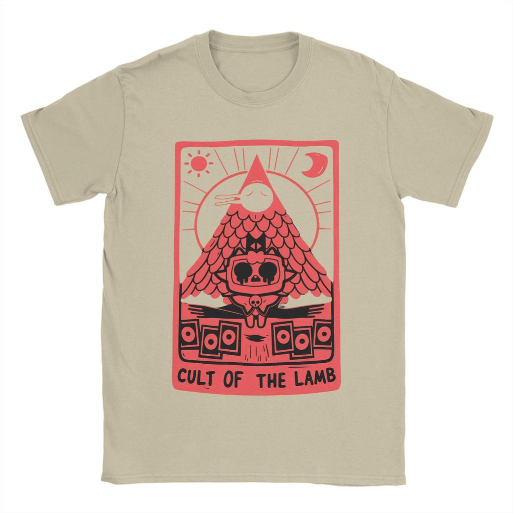 Cult Of The Lamb Game T Shirts Men 100 Cotton Vintage TShirts Crew Neck  Tee Shirt Short Sleeve Tops Plus Size
