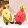 Cartoon Fruit Series Plush Doll Cute Vegetable Corn Eggplant Pitaya Peach Pear Banana Watermelon Plush Toy Home Decor