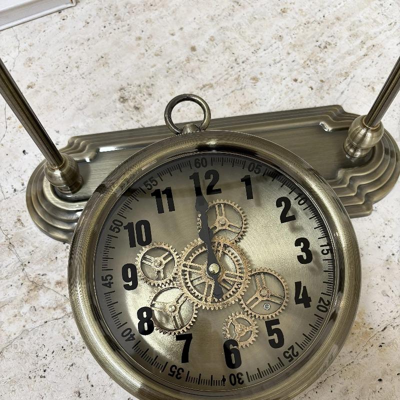 Retro Table Clock Luxury Desk Watch Decorative Silent Tabletop Clocks Aesthetic Living Room Desktop Watches Table Decoration