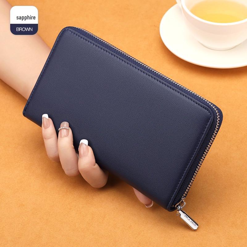 Women's & Men's Large Capacity Anti-Demagnetization Zipper Wallet with Multi-Card Slots & ID Holder