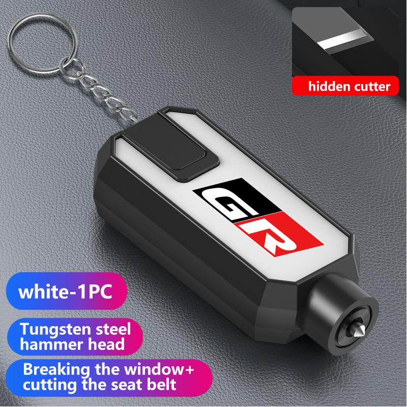 

For Toyota Car Mini Safety Hammer Auto Seat Belt Cutter Life-Saving Emergency Window Breaker GR Sport Camry Prius Auris Crown