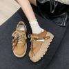 Thick-soled German training shoes for women's 2025 spring new super fire heightening versatile leather muffin Birken casual Forrest Gump shoes