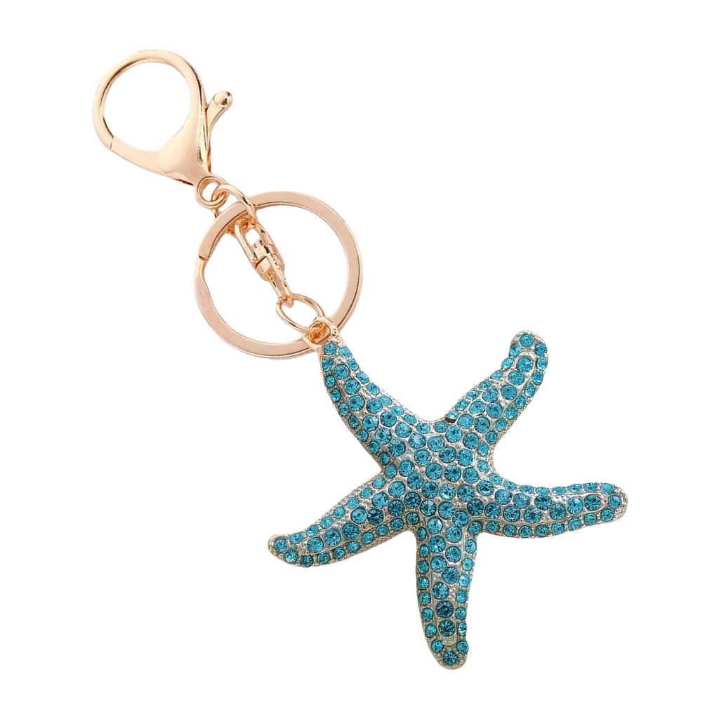 Glittering Marine Creature Keychain Strong Alloy Jewelry for Handbag Embellishment