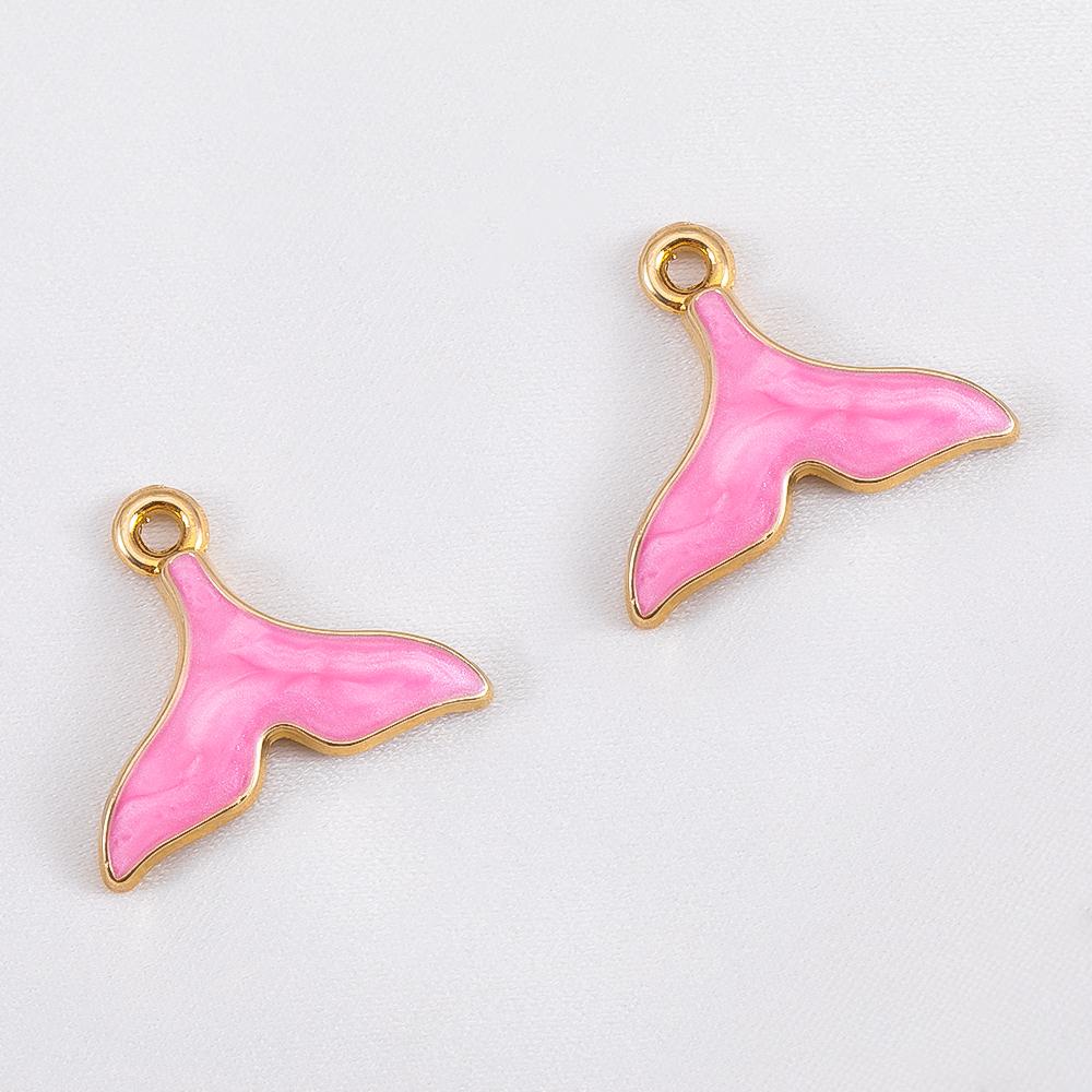 

10pcs Cute Green Purple Pink Enamel Ocean Crab Conch Fishtail Heart Charms Alloy Pendants DIY Necklace Bracelet Jewelry Findings
