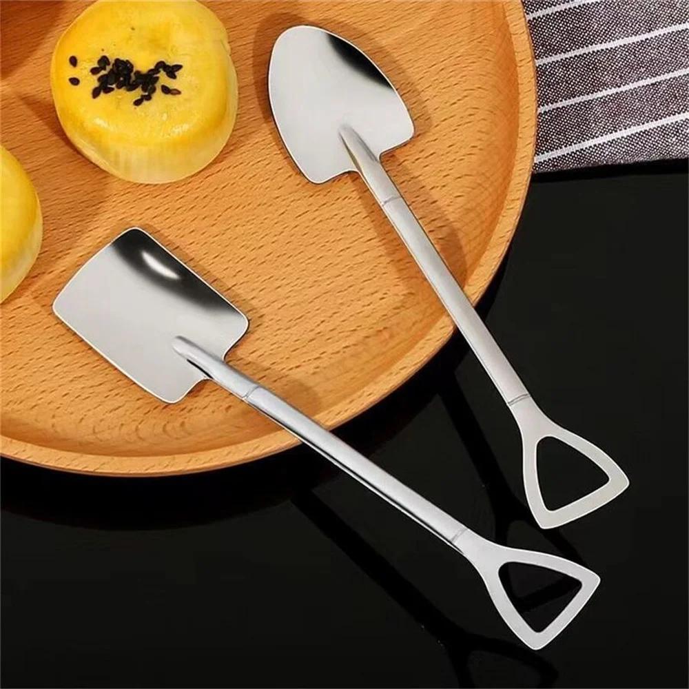 2PCS Square Shovel Stainless steel Watermelon Spoon Shovel Spoon Household Creative Dessert Watermelon Spoon Cute Shovel