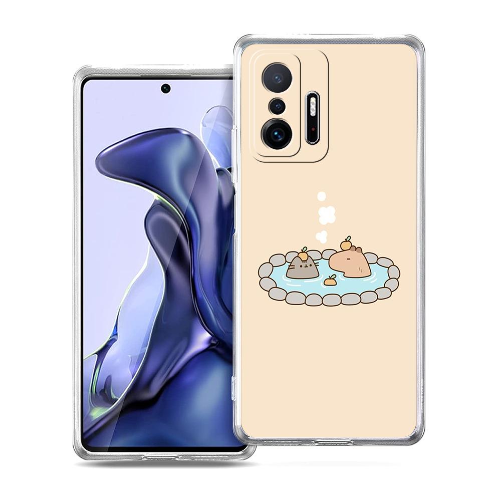 

Парный чехол для телефона с изображением пары капибар Для Xiaomi Mi Poco X6 X5 NFC X3 F6 F5 Pro F4 F3 15 14T 14 13T 12T 12 13 Lite 11 Чехол Poco F6