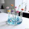 Flower Test Tube Holder Silicone Molds Diy Handmade Vase Tray Epoxy Resin Mould Candlestick Holder Plaster Cement Mold