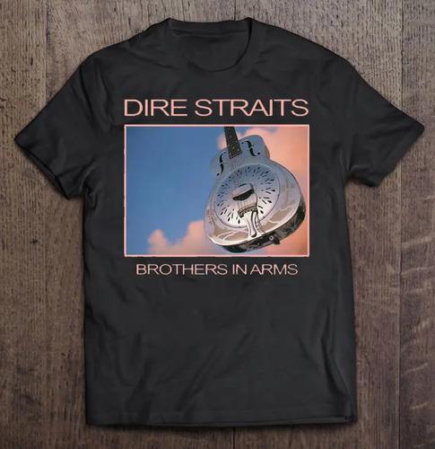Unisex Shirt Cotton Oversize Large Size Masculina Dire Straits Brothers In Arms (s A 5gg) I