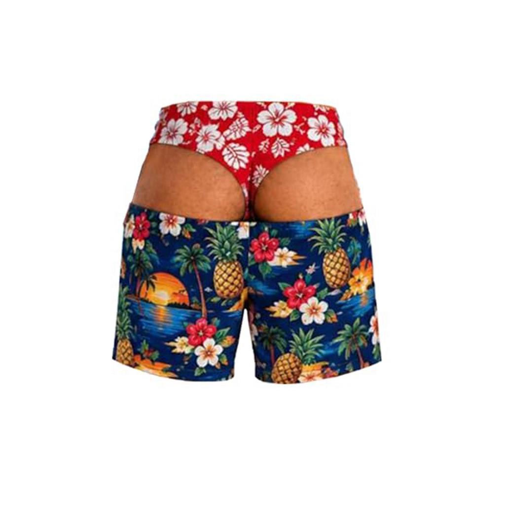 Men's Funny Print Elastic Waist Swim Trunks Beach Shorts for Pool and Beach
