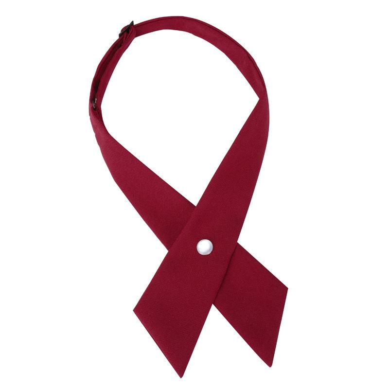 Student Jk Uniform School Uniform Bow Tie Collar Flower Korean Version Men'S And Women'S Cross Bow Shirt Bow