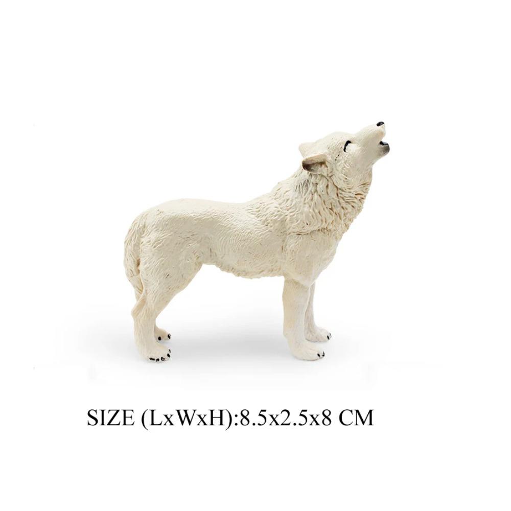 Realistische Wilde Dieren Arctische Wolf Buidelwolf Gorgonops Manenwolf Model Actiefiguren Jungle Bos Dier Speelgoed voor Kinderen