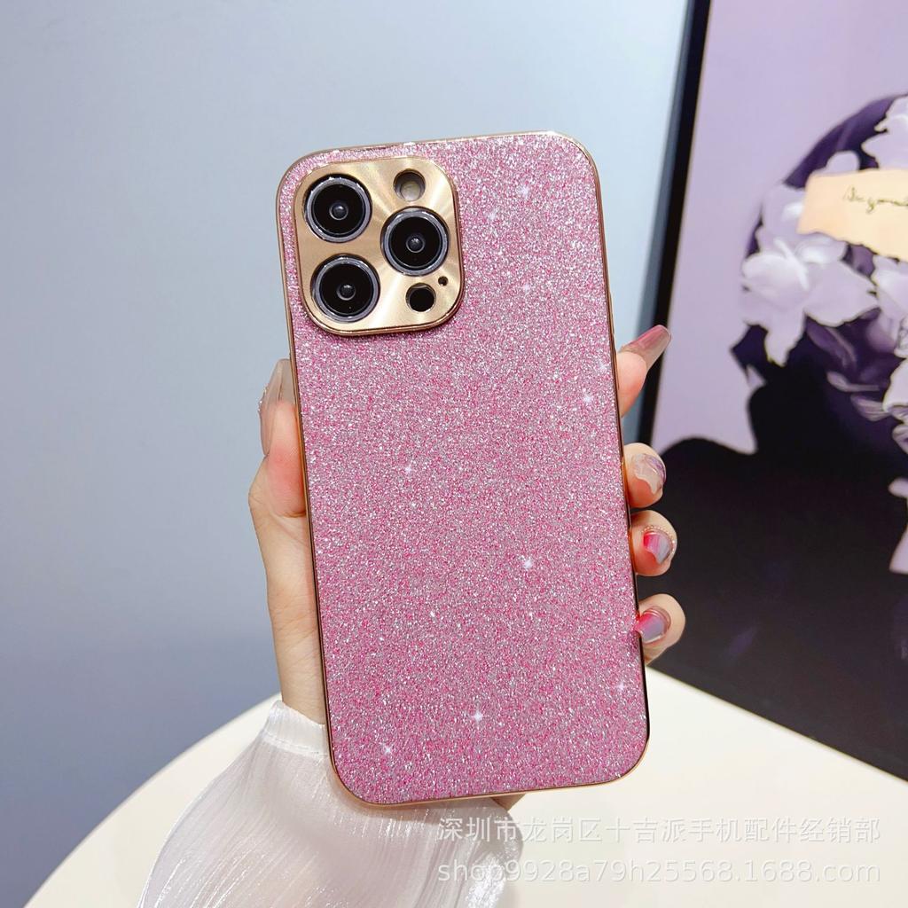 Applicable To iPhone17 Electroplated Star Diamond Glitter Mobile Phone Case Apple 16promax All Anti-drop 15 Coats