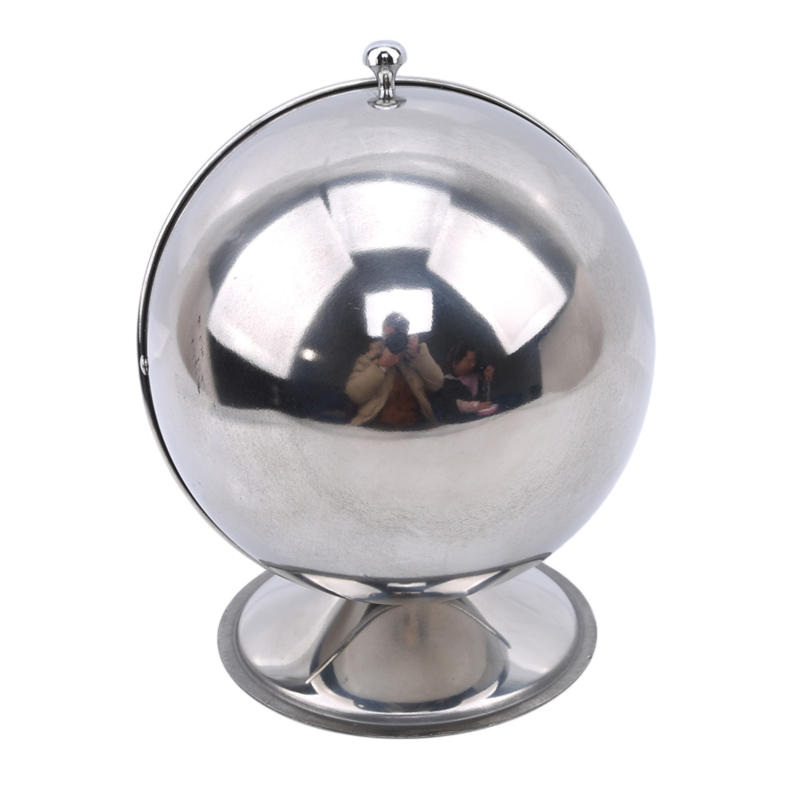 Stainless Steel Kitchen Spherical Sugar Bowl Seasoning Bottle Spice Tank Can Flip